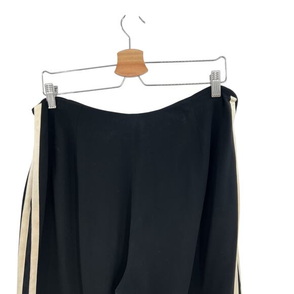 Ralph Lauren Purple Label Collection Silk Trouser Pant Side Stripe Black Size 12 - Picture 12 of 16